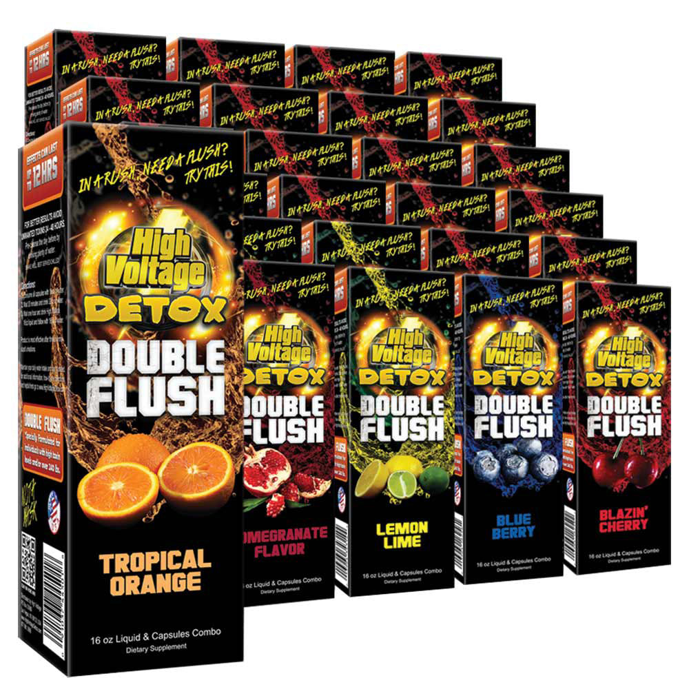 24PC CASE - High Voltage Detox Double Flush - 16oz / Mixed - Headshop.com