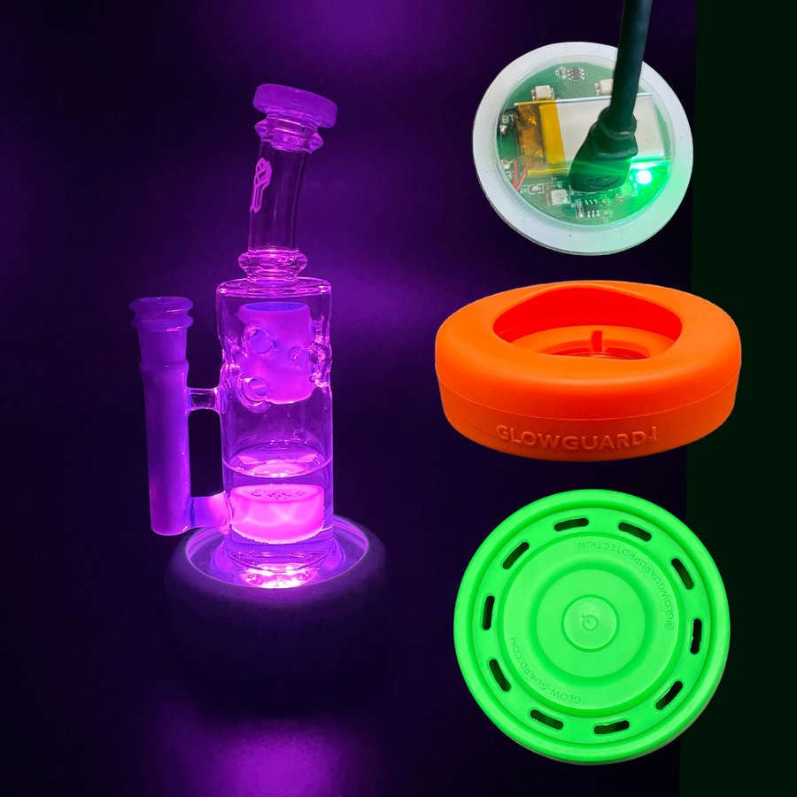 Bong Base Bumper USB Rechargeable 3in-4.25in Bases Silicone Fits Variety of Shapes - Headshop.com
