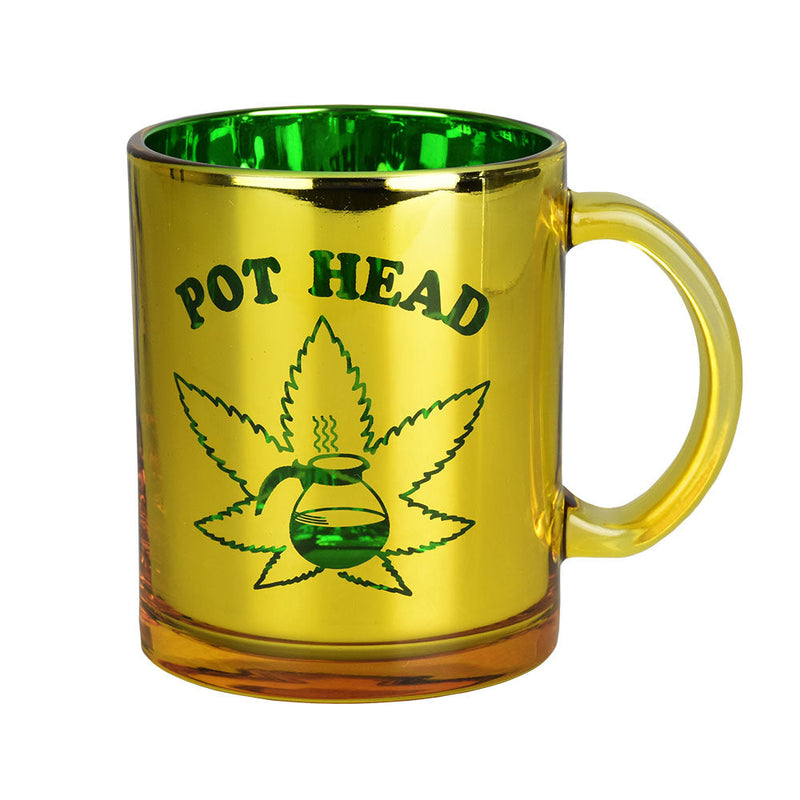 Pothead Metallic Glass Coffee Mug - 16oz - Headshop.com