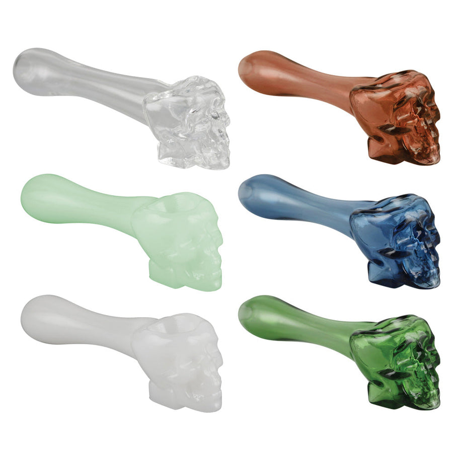 Skull Glass Spoon Pipe - Headshop.com