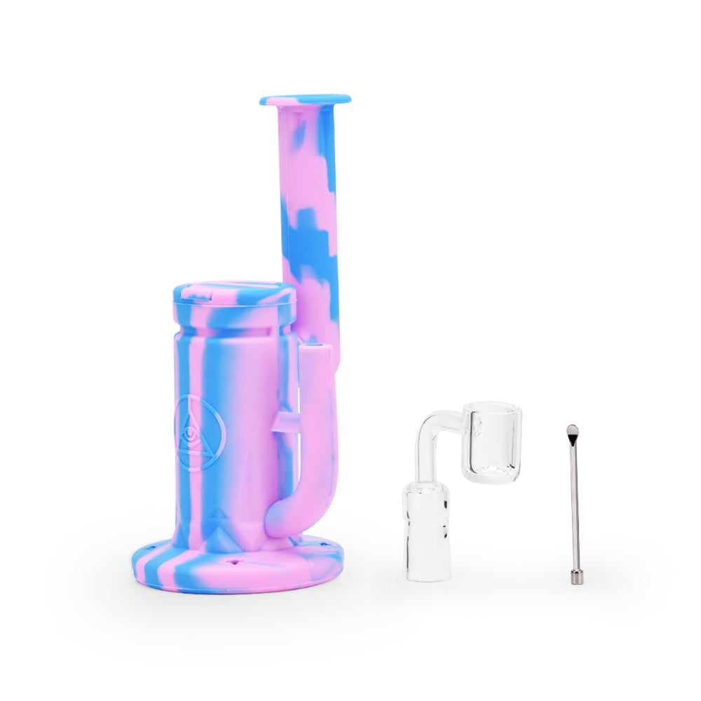 Ritual - 8.5'' Silicone Sidecar Rig - Cotton Candy - Headshop.com