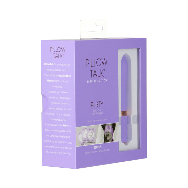 Pillow Talk Special Edition Flirty Mini Massager With Swarovski Crystal Purple - Headshop.com