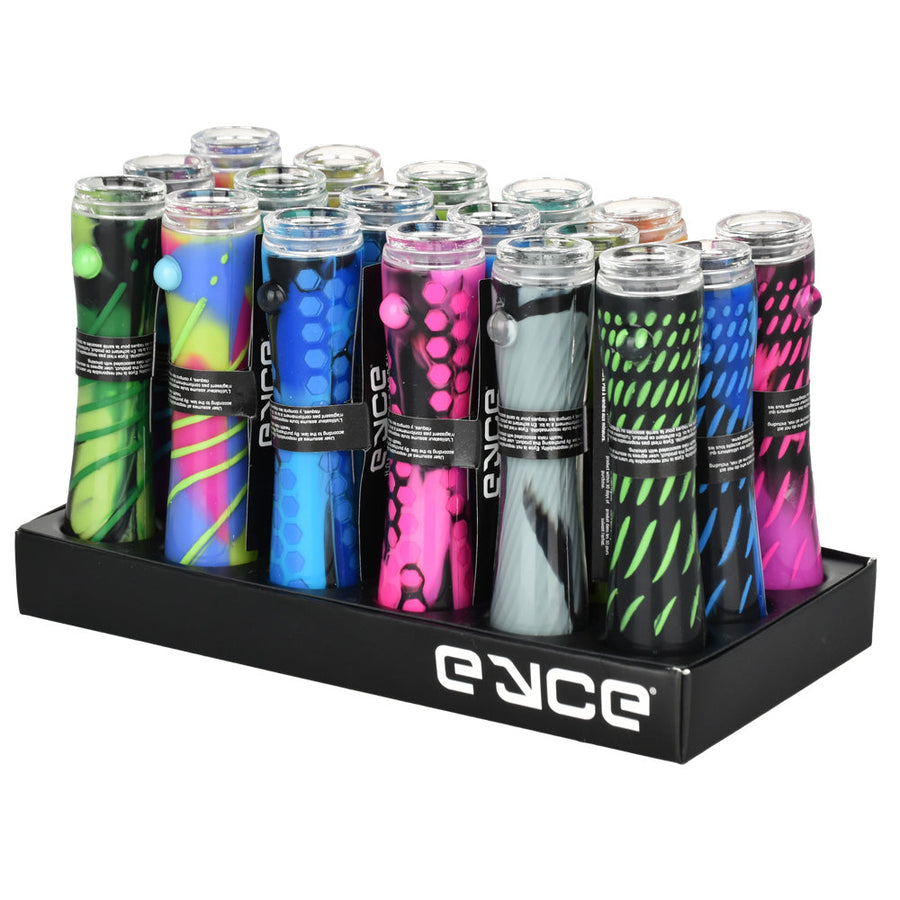 18pc Display - Eyce Oraflex Shorty Chillum - 3.5"/Assorted Colors - Headshop.com