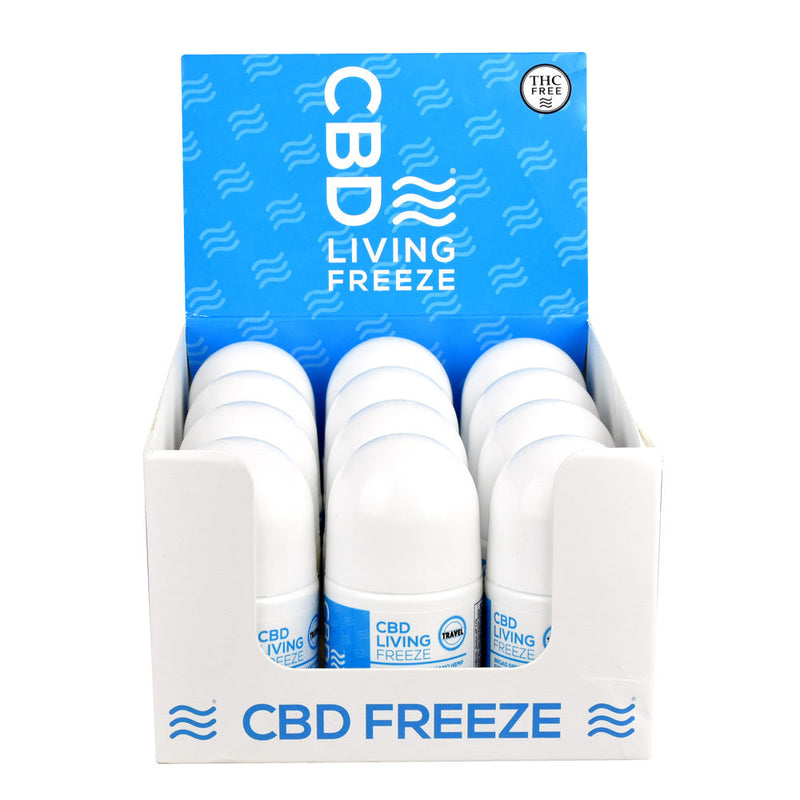 CBD Living Travel Freeze Topical - 1oz / 100mg 12PC DISPLAY - Headshop.com