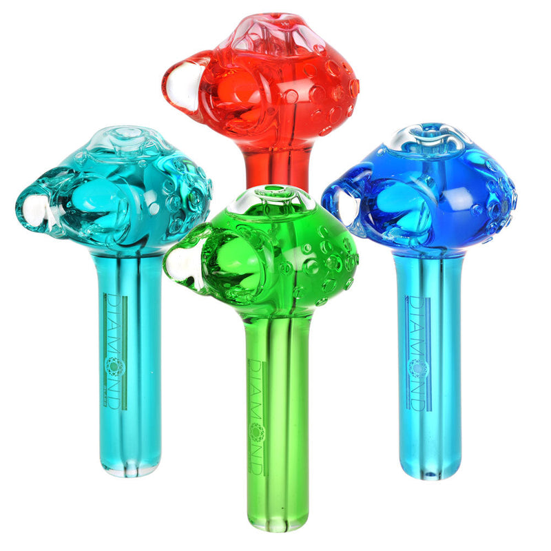 Diamond Glass Glycerin Spoon Pipe - 4" / Colors Vary - Headshop.com