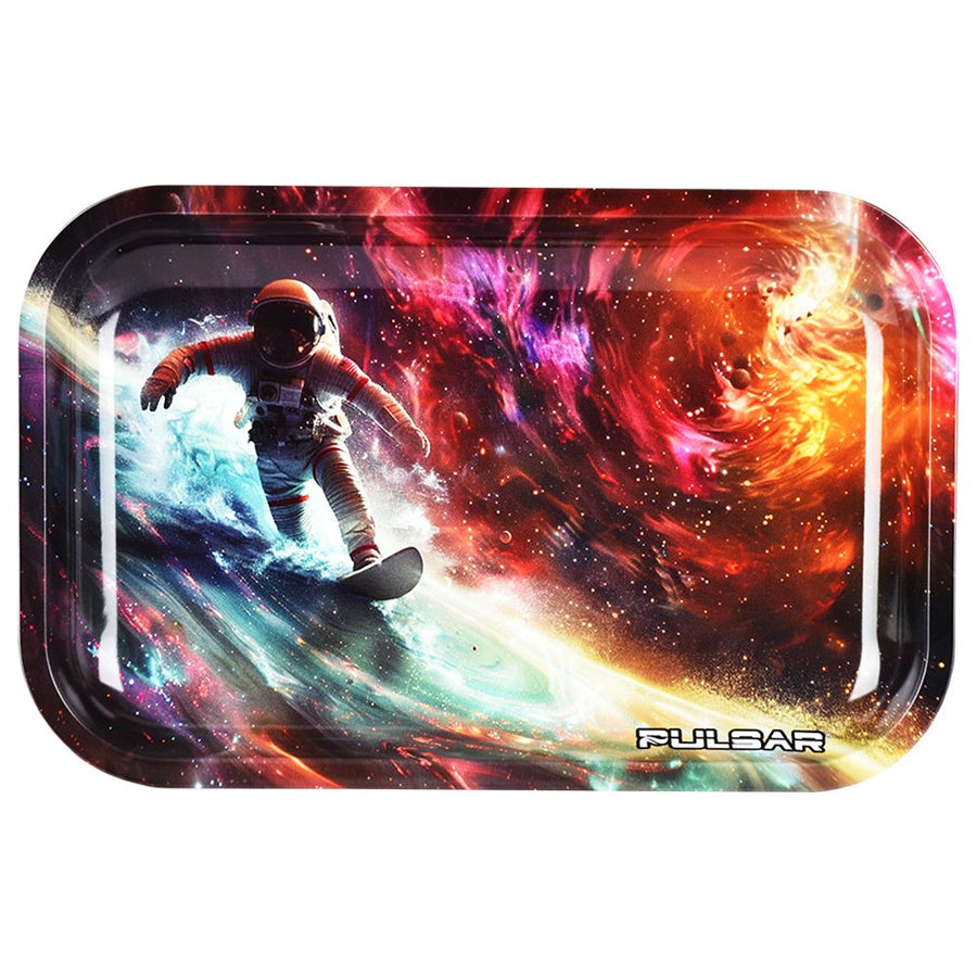 Pulsar Metal Rolling Tray - Astro Surfer / 11"x7" - Headshop.com