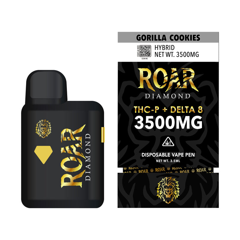 Roar Diamond THC-P + Delta 8 3500MG - Gorilla Cookies - Headshop.com