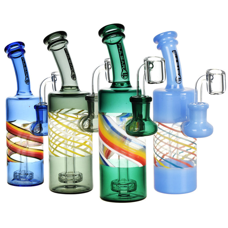 Pulsar Spiral Bottle Rig - 7" / 14mm F / Colors Vary - Headshop.com