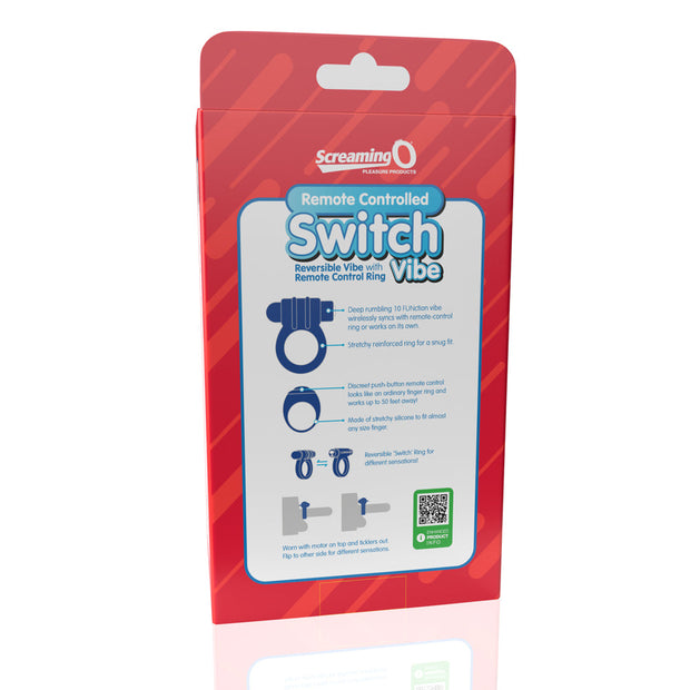 Screaming O Remote Controlled Switch Vibrating Ring Blue