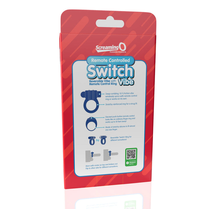 Screaming O Remote Controlled Switch Vibrating Ring Blue