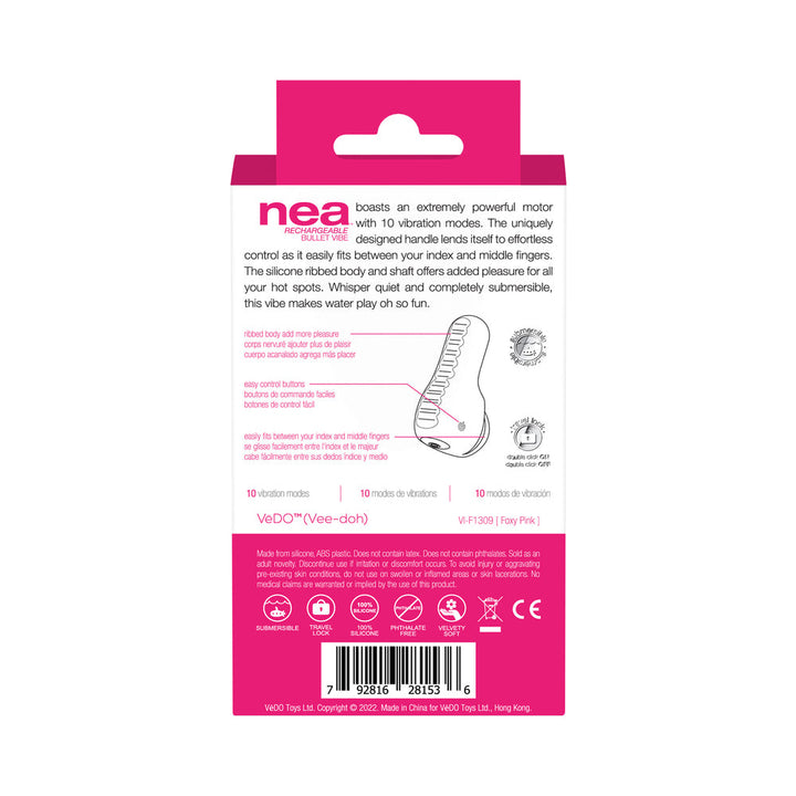 VeDO Nea Rechargeable Finger Vibe Foxy Pink - Headshop.com