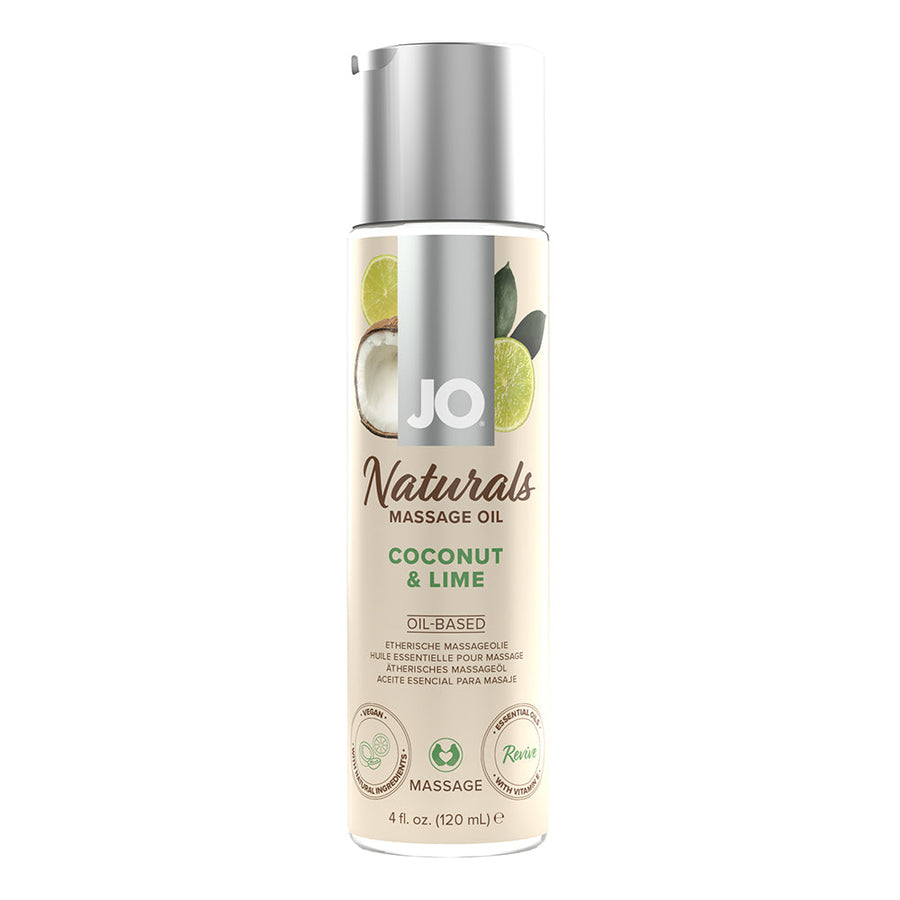 JO Naturals Massage Oil Coconut & Lime 4 oz. - Headshop.com