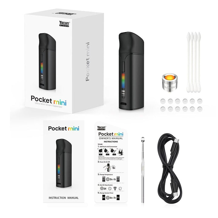 Yocan Black Pocket Mini Concentrate Vaporizer | 1300mAh