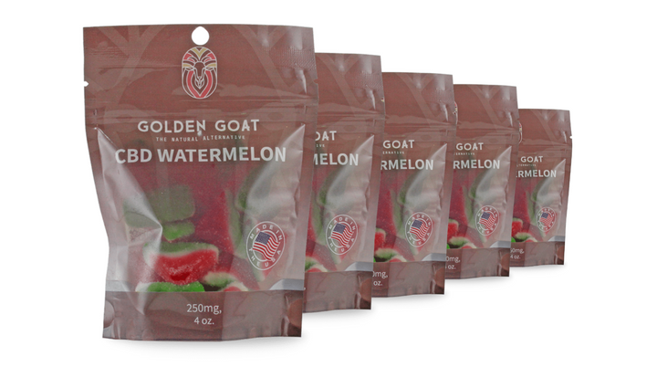 Potent CBD Infused 250MG Gummy Packs Bundles from Golden Goat - Headshop.com