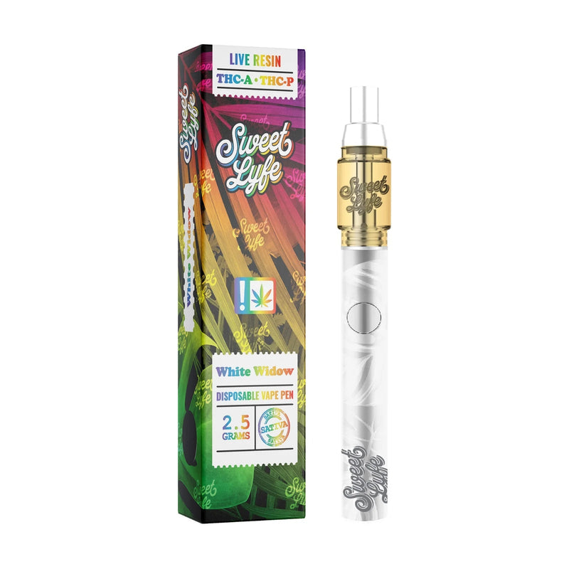 2.5ml Disposable Vape Pen Infused with Live Resin THCA & THCP - White Widow - Sativa