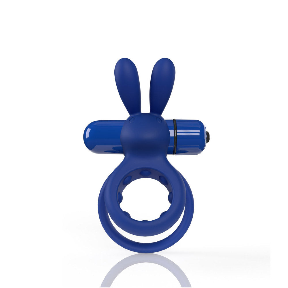 Screaming O 4T Ohare Vibrating Rabbit Double Cockring Blueberry - Headshop.com