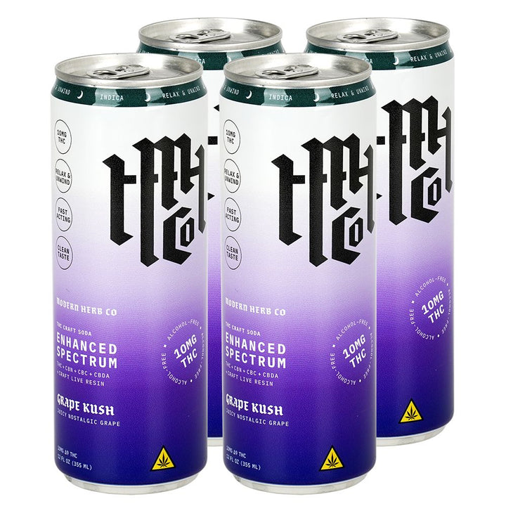 Modern Herb Co D9 THC Blend Craft Soda | 12oz | 10mg | 4ct Pack