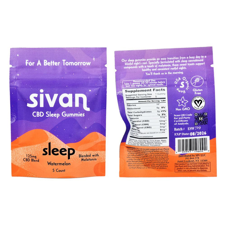 Sivan CBD Blend Gummies | 625mg | 5pc | 10pk - Headshop.com
