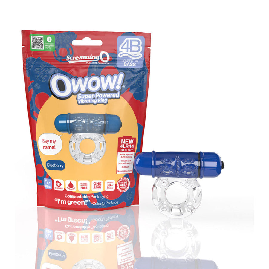 Screaming O 4B OWow Vibrating Cockring Blueberry - Headshop.com