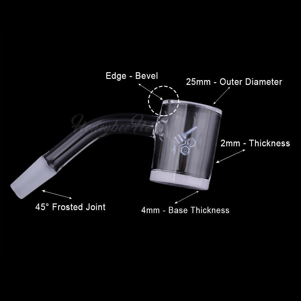 HONEY & MILK BEVEL QUARTZ BANGER - 45° DEGREE | YL - Headshop.com