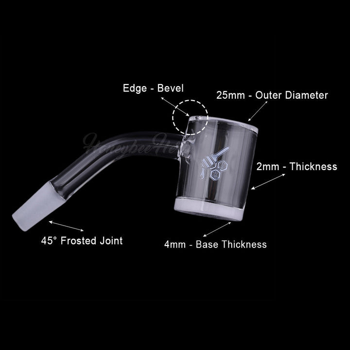 HONEY & MILK BEVEL QUARTZ BANGER - 45° DEGREE | YL - Headshop.com