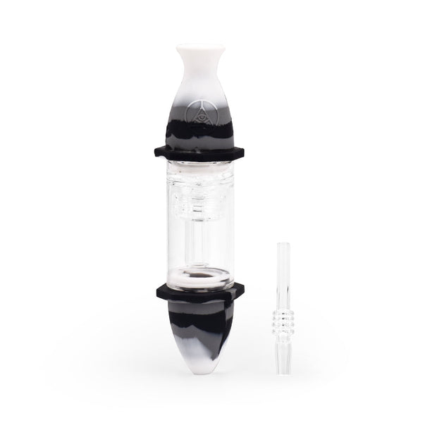 Ritual - 7'' Silicone Deluxe Nectar Collector - Black & White Marble - Headshop.com