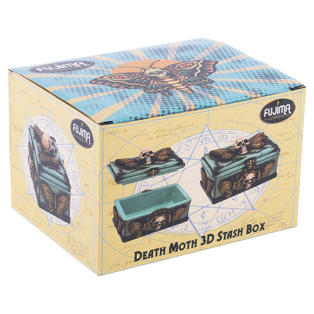 Fujima Death's Head Moth Sarcophagus Resin Stash Box - 5.5"x 4" - Headshop.com