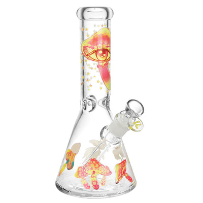Pulsar Full Wrapped Beaker Water Pipe - 10.5"/14mm F/Watchful Shrooms - Headshop.com