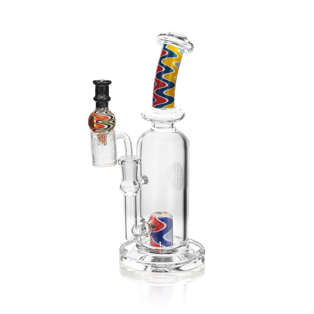 High Society | Centauri Premium Wig Wag Hybrid Pipe (White Rainbow) - Headshop.com