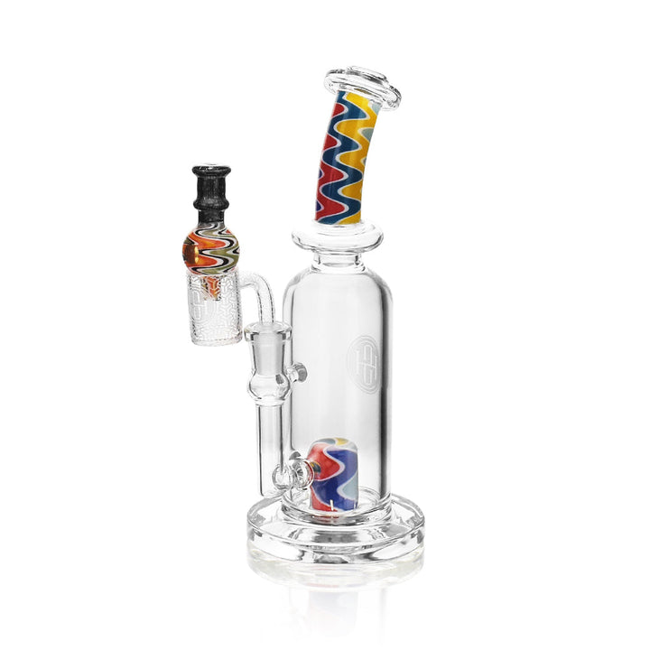 High Society | Centauri Premium Wig Wag Hybrid Pipe (White Rainbow) - Headshop.com