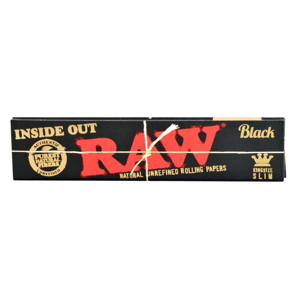 RAW Black Inside Out Rolling Papers | Kingsize Slim - Headshop.com