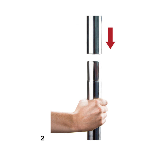 Ouch! Fully Adjustable Dance Pole Silver - Headshop.com