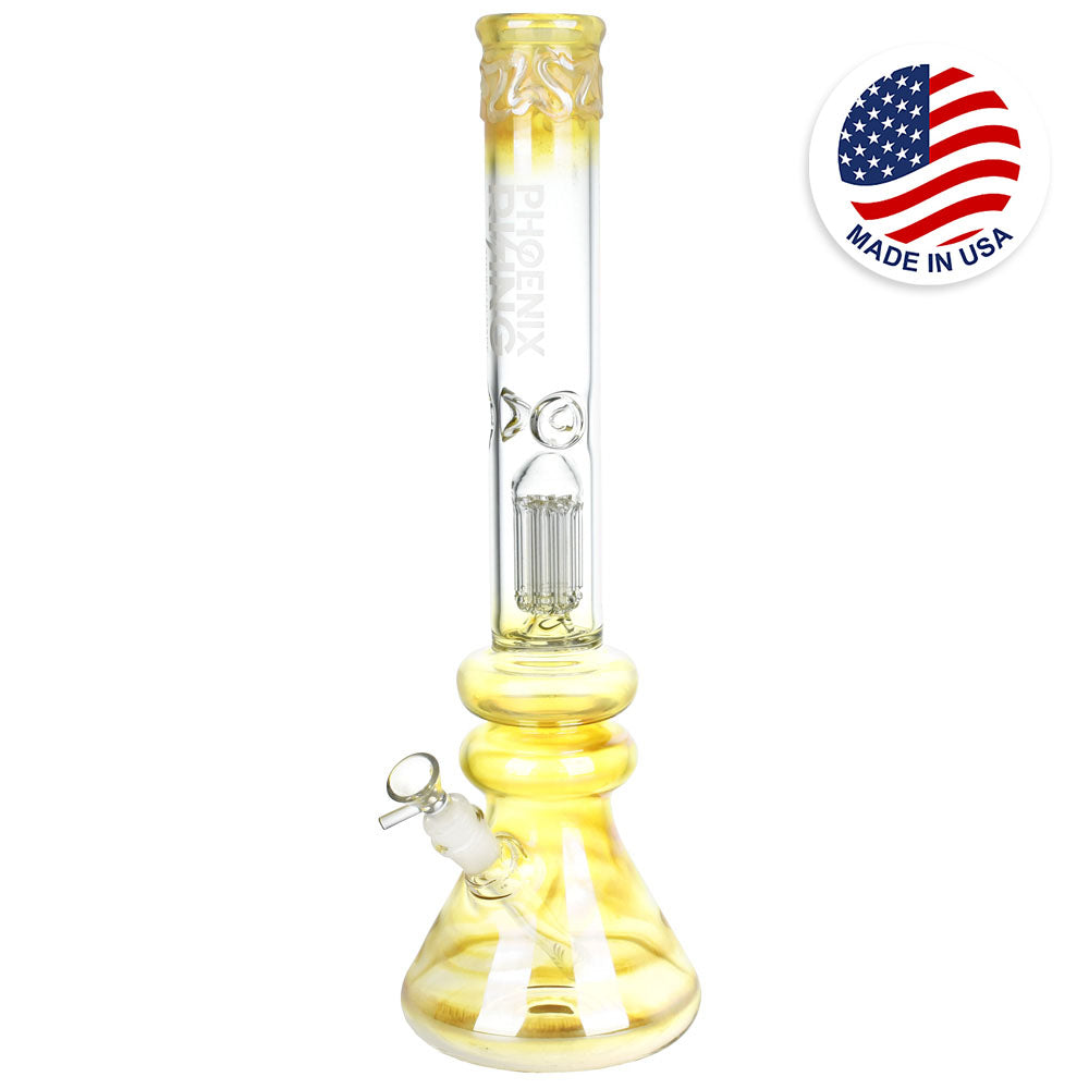 Phoenix Rising Double Bubble Beaker Water Pipe -18"/14mm F - Headshop.com