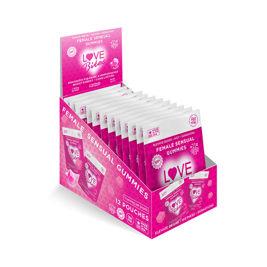 Love Bites Female Sensual Gummies 2-Pack 12-Piece Display - Headshop.com