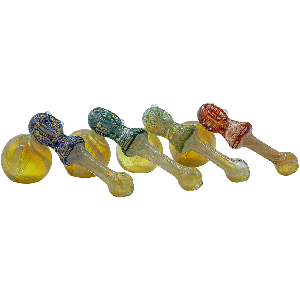 LA Pipes "Raked Hammer" Fumed Hammer Bubbler Pipe (Various Colors) - Headshop.com