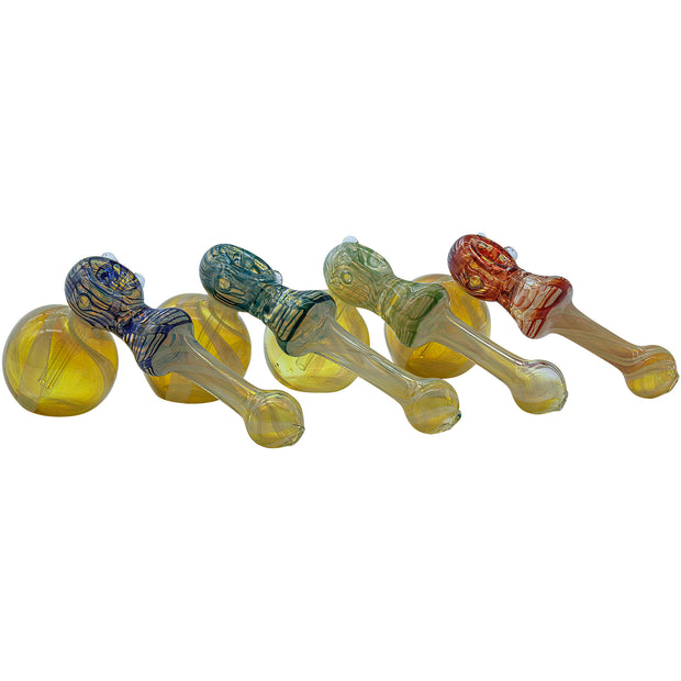 LA Pipes "Raked Hammer" Fumed Hammer Bubbler Pipe (Various Colors) - Headshop.com
