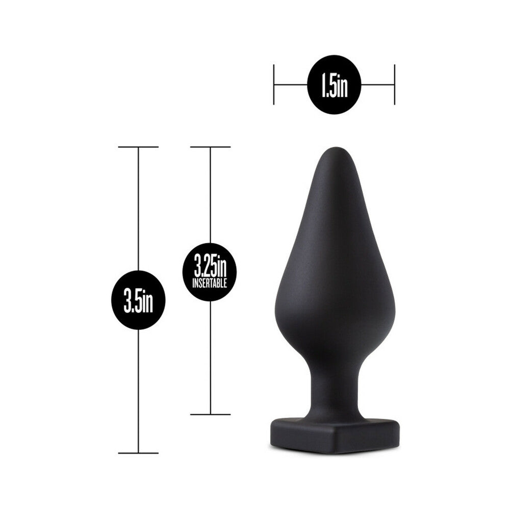 Blush Temptasia 'Spank Me' Silicone Anal Plug with Heart-Shaped Base Black - Headshop.com
