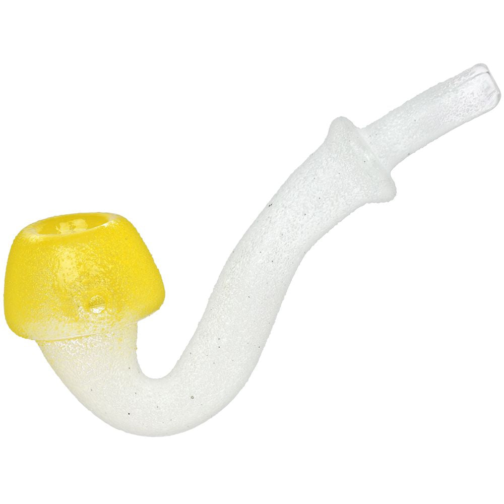Cubensis Frosted Glass Sherlock Pipe - 4.5" / Colors Vary - Headshop.com