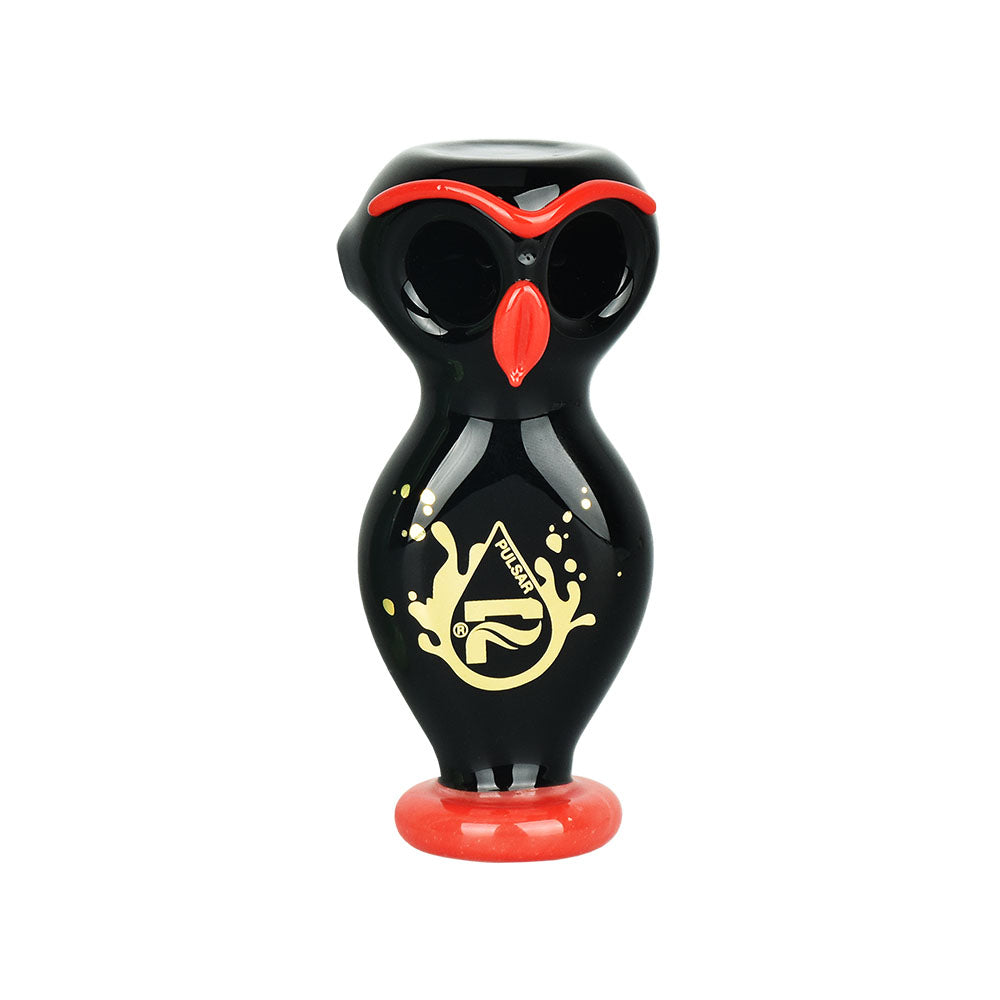 Pulsar Wise Owl Double Bowl Hand Pipe - 4"/Colors Vary - Headshop.com