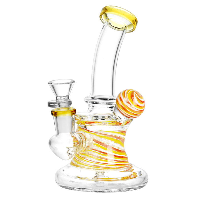 Candy Ribbon Marble Glass Water Pipe - 7"/14mm F/Colors Vary - Headshop.com