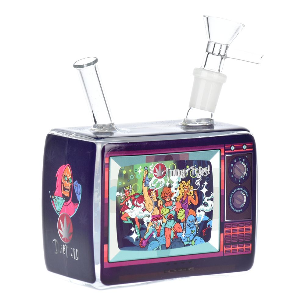 Dabtized Trippie Vision Retro TV Glass Water Pipe - 5" / 14mm F / Designs Vary - Headshop.com