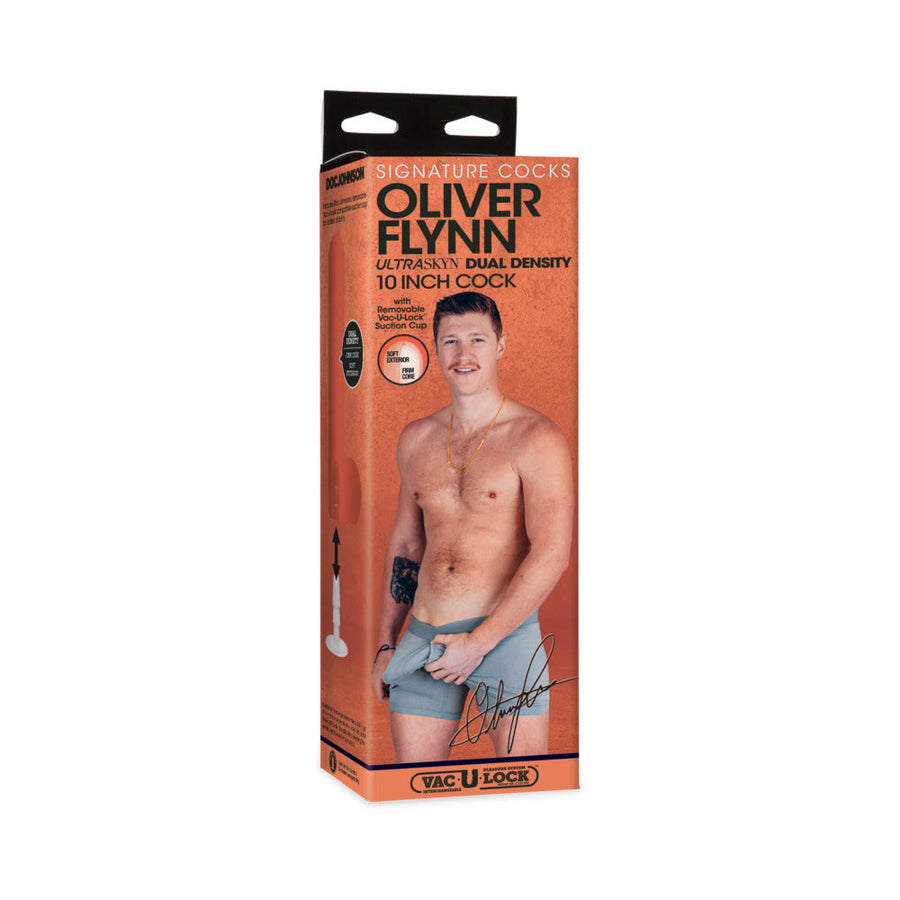 Signature Cocks Oliver Flynn ULTRASKYN Cock with Removable Vac-U-Lock Suction Cup 10in Vanilla - Headshop.com