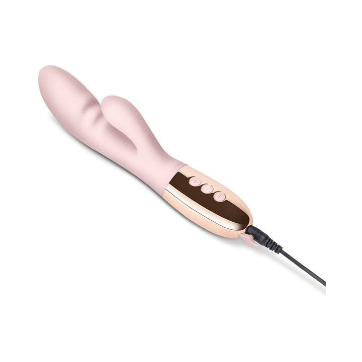 Le Wand Blend Rechargeable Double-Motor Silicone Rabbit Vibrator Rose Gold - Headshop.com