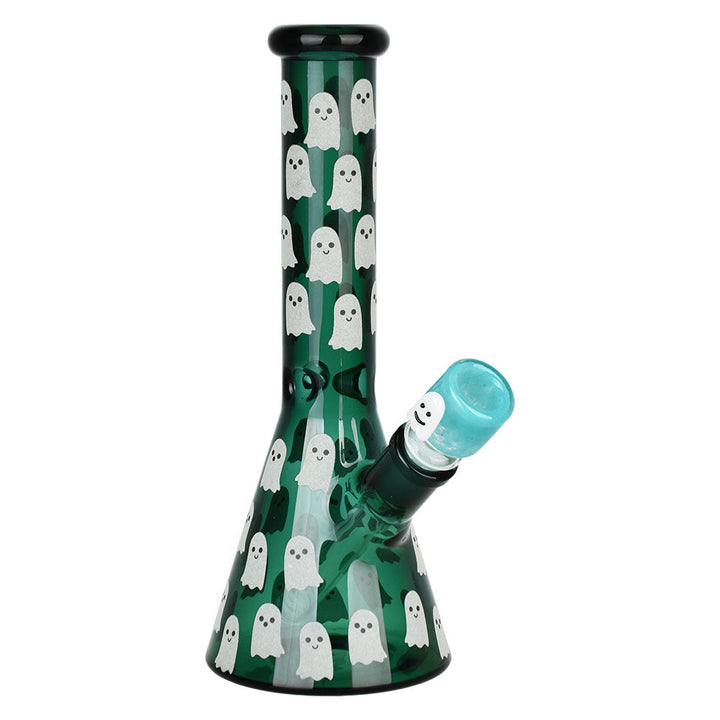 Ghostly Glow Beaker Water Pipe | 10" | 14mm F - Headshop.com