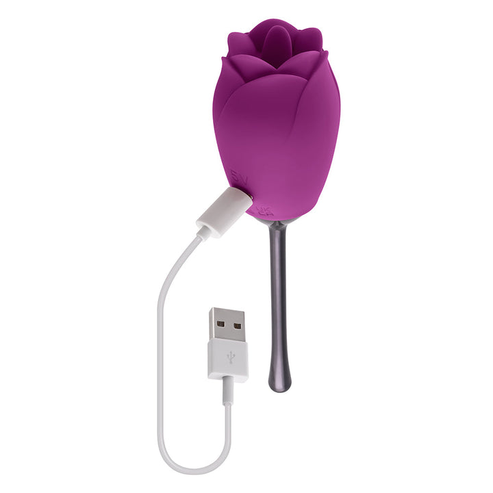Playboy Petal Rechargeable Silicone Tongue Flicking Vibrator Wild Aster - Headshop.com