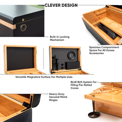 DISCOVERY 2.0 Storage Stash Box with Fingerprint Lock - Headshop.com