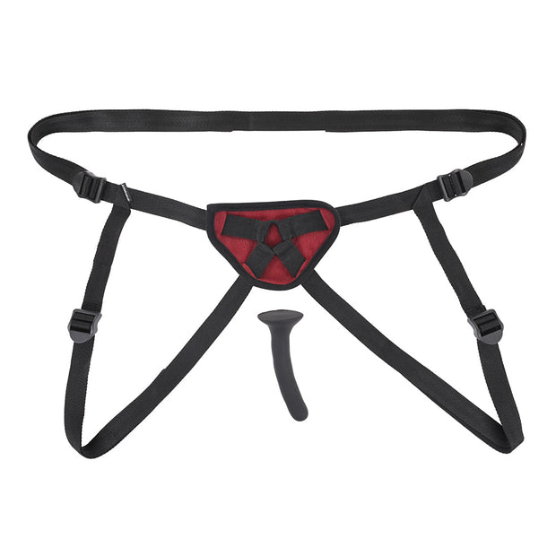 Sportsheets Saffron Silicone Pegging Kit with Adjustable Strap-On Harness & 5 in. Dildo - Headshop.com