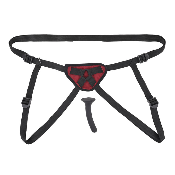 Sportsheets Saffron Silicone Pegging Kit with Adjustable Strap-On Harness & 5 in. Dildo - Headshop.com