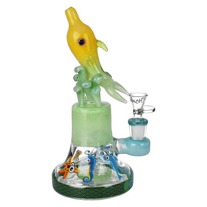 Lookah Glass Dolphin Water Pipe - 9" / 14mm F / Colors Vary - Headshop.com