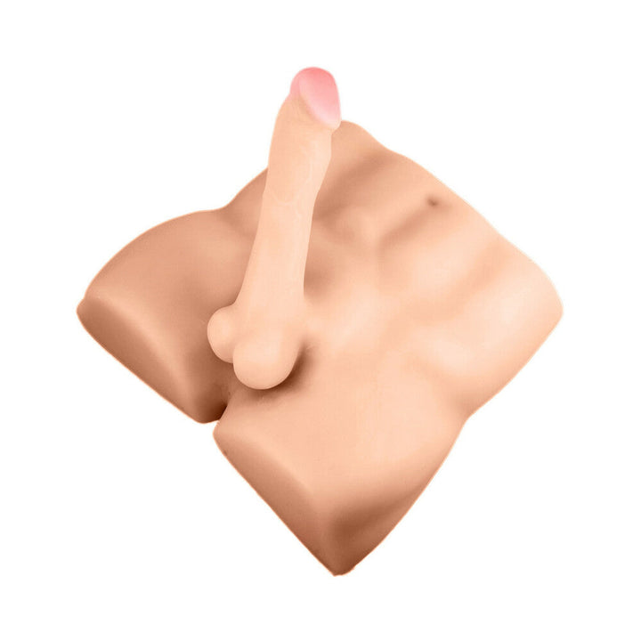 X5 Men Rough Rider Pleasure Doll Anal Masturbator with 7.5 in. Dildo Beige - Headshop.com